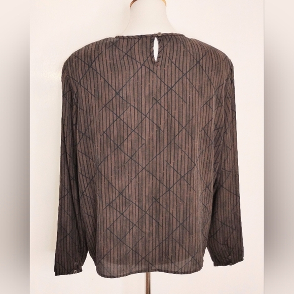 VINTAGE SILK JONES BLOUSE - Picture 4 of 8